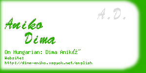 aniko dima business card